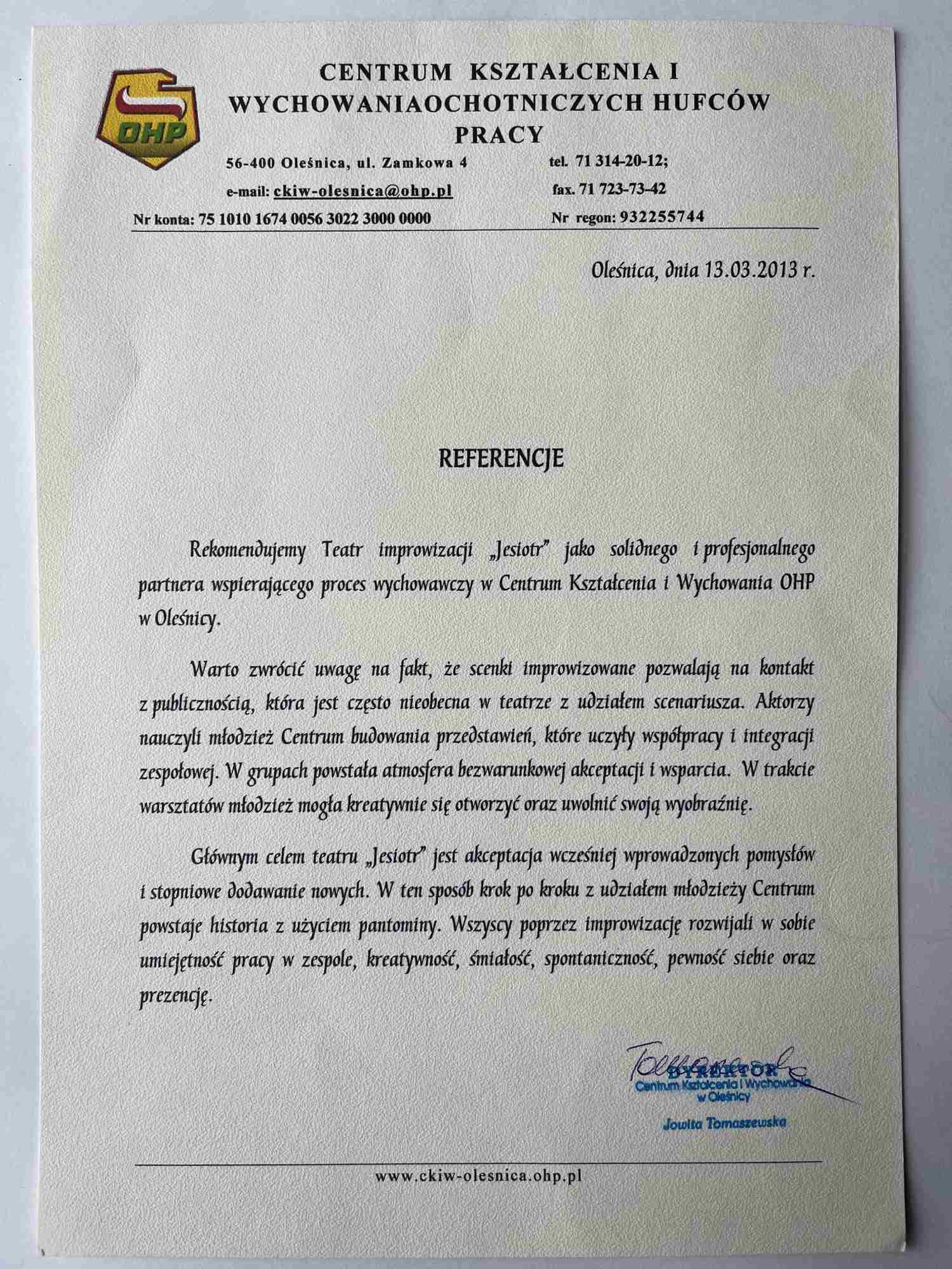 Warsztaty oraz przedstawienie